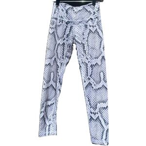 Varley snakeskin leggings white gray black XS